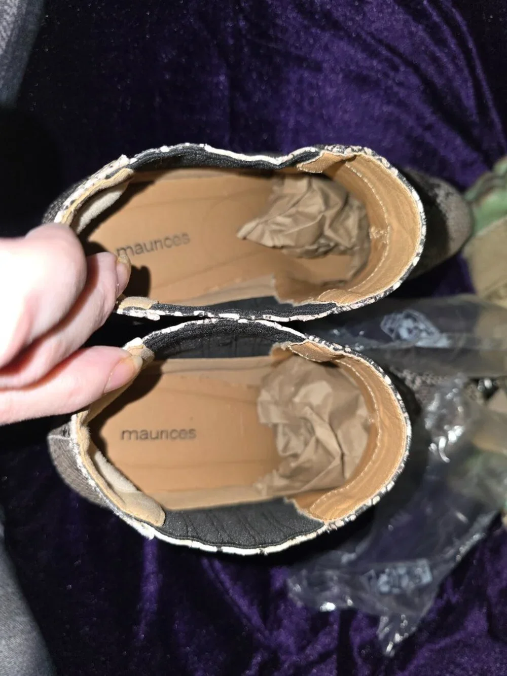 Maurices Snake Embossed Chelsea Booties. 2.5